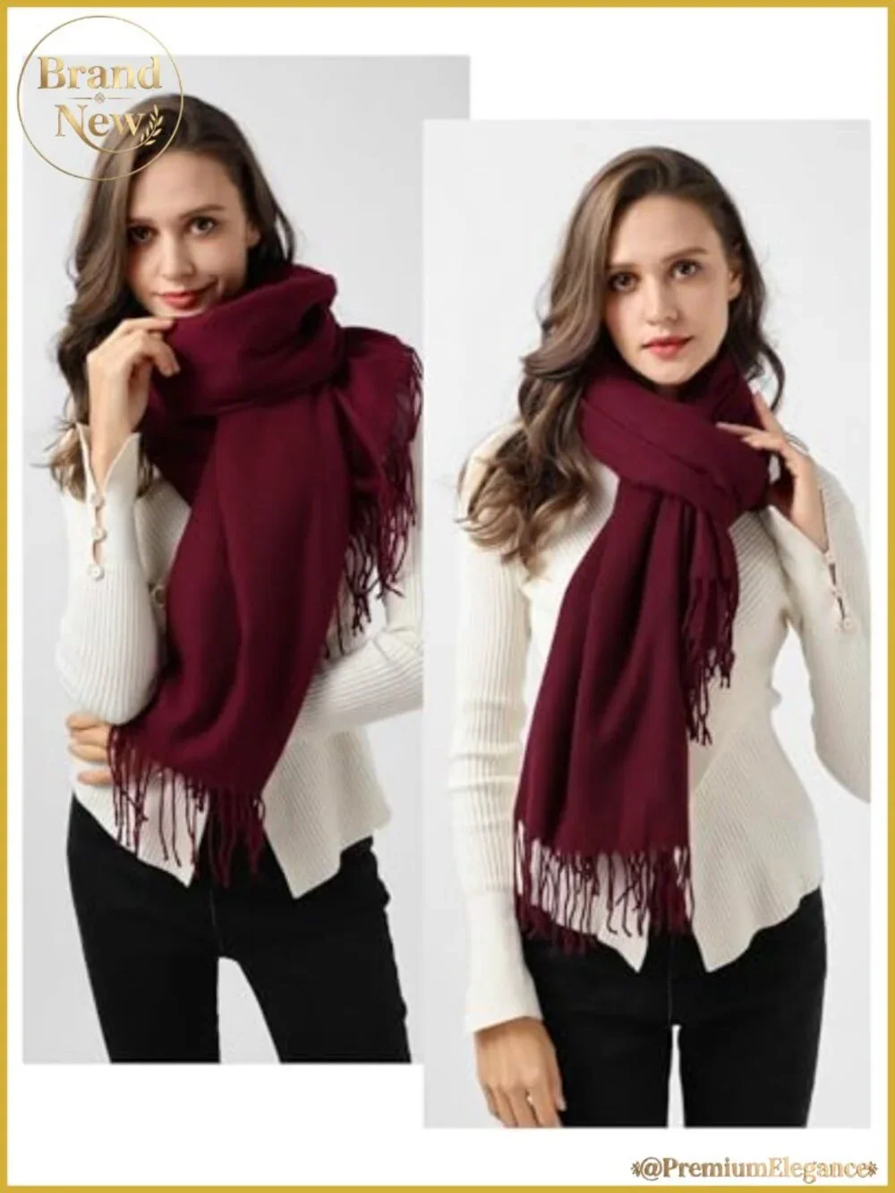 Women's Soft Pashmina Shawl Wrap Long Blanket Winter Scarf